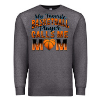 Charcoal Heather my favorite basketball player calls me mom Premium Sweatshirt - Zillion Design Studio