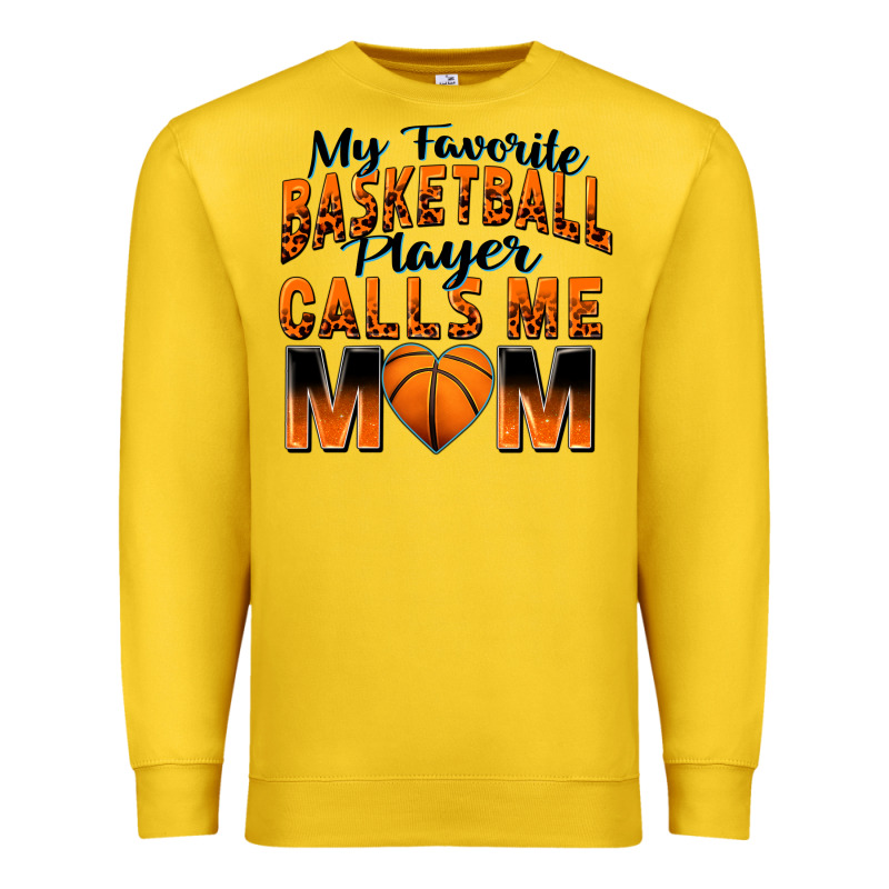 My Favorite Basketball Player Calls Me Mom Premium Sweatshirt by Zillion Design Studio | Teevron