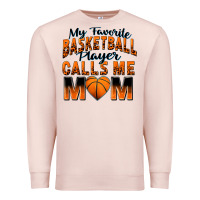 Pale Pink my favorite basketball player calls me mom Premium Sweatshirt - Zillion Design Studio