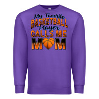 Purple my favorite basketball player calls me mom Premium Sweatshirt - Zillion Design Studio