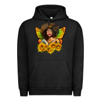 Pigment Black butterfly afro woman juneteenth Urban Hoodie - AdoDesignShop