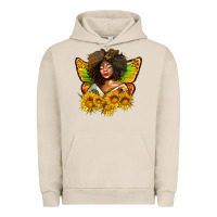 Pigment French Oak butterfly afro woman juneteenth Urban Hoodie - AdoDesignShop