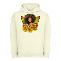 Pigment Pistachio butterfly afro woman juneteenth Urban Hoodie - AdoDesignShop