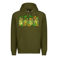 Army Green st. patricks day pickle Premium Hoodie - Artiststas