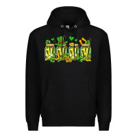 Black st. patricks day pickle Premium Hoodie - Artiststas