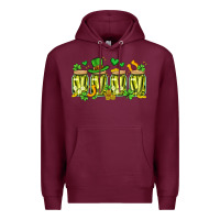 Burgundy st. patricks day pickle Premium Hoodie - Artiststas