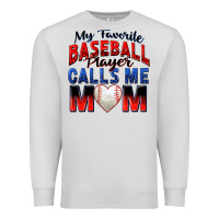 Dove Grey my favorite baseball player calls me mom Premium Sweatshirt - Zillion Design Studio