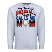 Heather Grey my favorite baseball player calls me mom Premium Sweatshirt - Zillion Design Studio