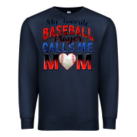 Navy my favorite baseball player calls me mom Premium Sweatshirt - Zillion Design Studio