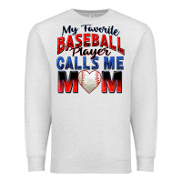 Oatmeal Heather my favorite baseball player calls me mom Premium Sweatshirt - Zillion Design Studio