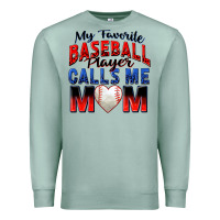 Seafoam my favorite baseball player calls me mom Premium Sweatshirt - Zillion Design Studio