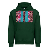 Forest Green valentines day leopard rose glitter brush stoke Urban Hoodie - JahusDesignShop