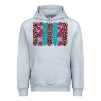 Heather Grey valentines day leopard rose glitter brush stoke Urban Hoodie - JahusDesignShop
