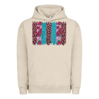 Pigment French Oak valentines day leopard rose glitter brush stoke Urban Hoodie - JahusDesignShop