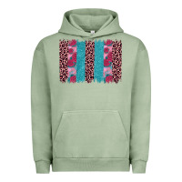 Pigment Oil Green valentines day leopard rose glitter brush stoke Urban Hoodie - JahusDesignShop