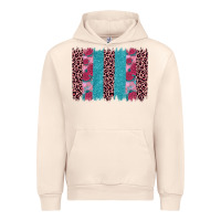 Valentines Day Leopard Rose Glitter Brush Stoke Urban Hoodie | Teevron