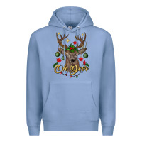 Colony Blue oh deer Christmas Premium Hoodie - BundleAndBundleShop