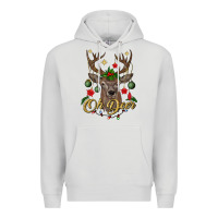 Dove Grey oh deer Christmas Premium Hoodie - BundleAndBundleShop