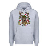 Heather Grey oh deer Christmas Premium Hoodie - BundleAndBundleShop