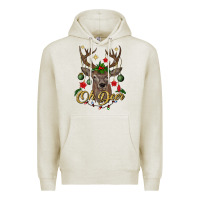 Oatmeal Heather oh deer Christmas Premium Hoodie - BundleAndBundleShop