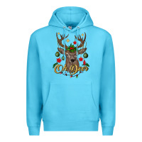 Ocean Blue oh deer Christmas Premium Hoodie - BundleAndBundleShop