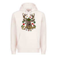 Pale Pink oh deer Christmas Premium Hoodie - BundleAndBundleShop