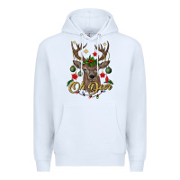 White oh deer Christmas Premium Hoodie - BundleAndBundleShop