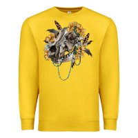 Lemon Boho wolf skull Premium Sweatshirt - RanaPortraitStore