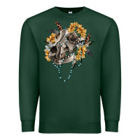 Sports Green Boho wolf skull Premium Sweatshirt - RanaPortraitStore