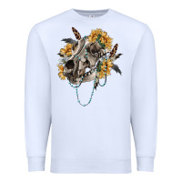 White Boho wolf skull Premium Sweatshirt - RanaPortraitStore