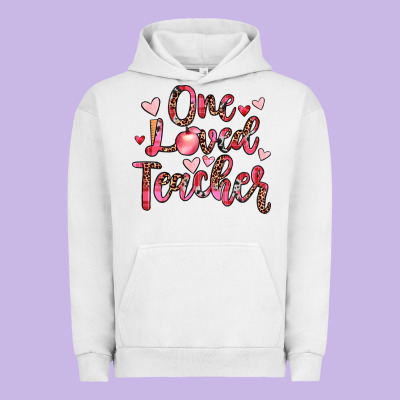 One Loved Teacher Urban Hoodie Designed By Jahusdesignshop