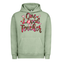 Pigment Oil Green one loved teacher Urban Hoodie - JahusDesignShop