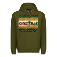 Army Green Christmas with cross Premium Hoodie - BundleAndBundleShop