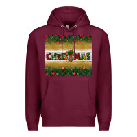 Burgundy Christmas with cross Premium Hoodie - BundleAndBundleShop