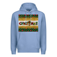 Colony Blue Christmas with cross Premium Hoodie - BundleAndBundleShop