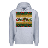 Heather Grey Christmas with cross Premium Hoodie - BundleAndBundleShop