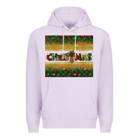 Lilac Christmas with cross Premium Hoodie - BundleAndBundleShop