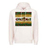 Pale Pink Christmas with cross Premium Hoodie - BundleAndBundleShop
