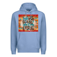 Colony Blue just a girl who loves jesus Premium Hoodie - JahusDesignShop