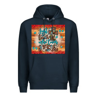 Navy just a girl who loves jesus Premium Hoodie - JahusDesignShop