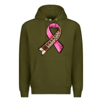 Army Green breast cancer sport ribbons Premium Hoodie - AdoDesignShop