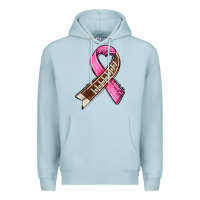 Blue Mist breast cancer sport ribbons Premium Hoodie - AdoDesignShop
