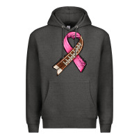 Charcoal Heather breast cancer sport ribbons Premium Hoodie - AdoDesignShop