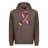 Coffee breast cancer sport ribbons Premium Hoodie - AdoDesignShop