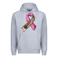 Heather Grey breast cancer sport ribbons Premium Hoodie - AdoDesignShop