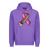 Purple breast cancer sport ribbons Premium Hoodie - AdoDesignShop