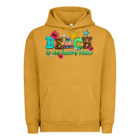 Pigment Peanut Butter beach is my happy place Urban Hoodie - AdoDesignShop