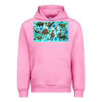 Fuchsia Pink dinosaurs sippy cup Urban Hoodie - Artiststas