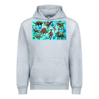 Heather Grey dinosaurs sippy cup Urban Hoodie - Artiststas