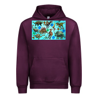 Mauve Wine dinosaurs sippy cup Urban Hoodie - Artiststas